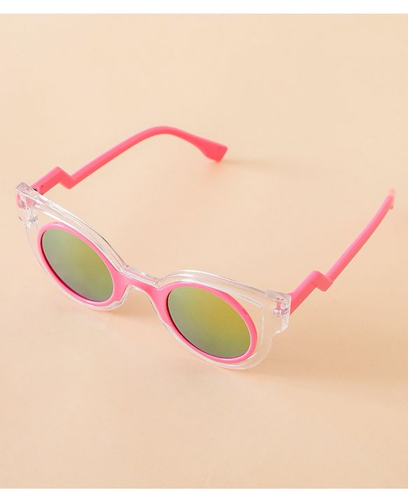 Babyhug Solid Coloured Sunglasses - White & Silver