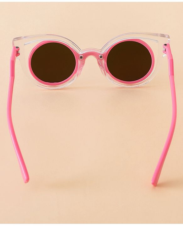 Babyhug Solid Coloured Sunglasses - White & Silver