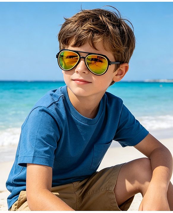 Babyhug Free Size Gradient Sunglasses - Black & Red