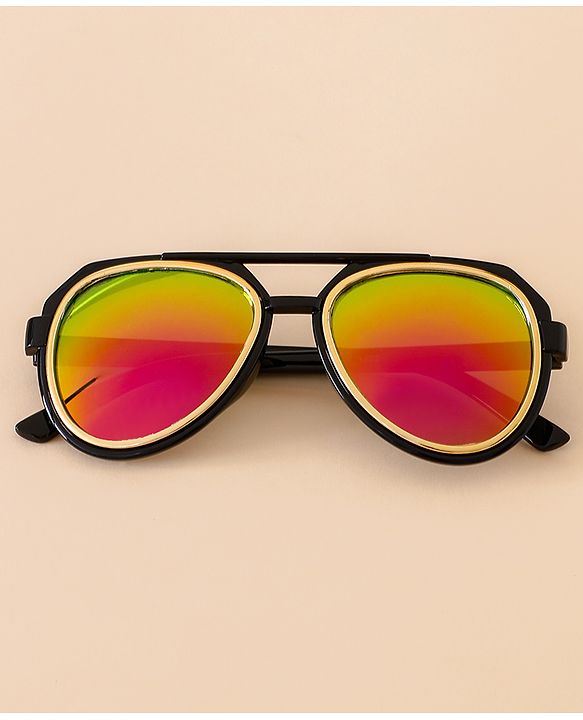 Babyhug Free Size Gradient Sunglasses - Black & Red