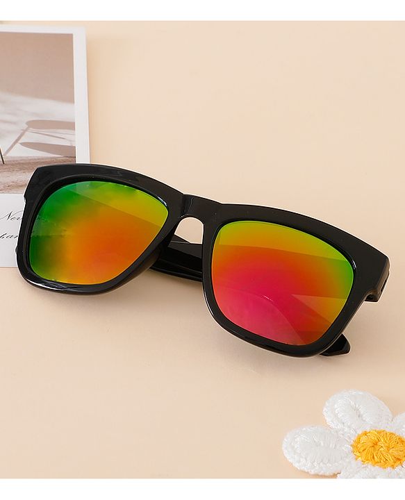Babyhug Free Size Solid Color Sunglasses - Black & Red