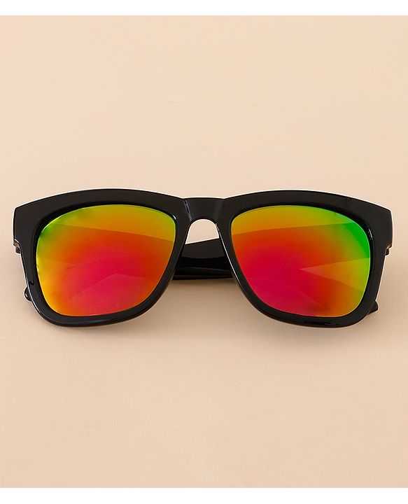 Babyhug Free Size Solid Color Sunglasses - Black & Red