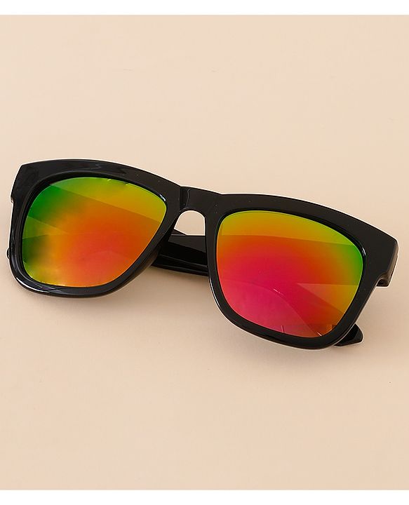 Babyhug Free Size Solid Color Sunglasses - Black & Red