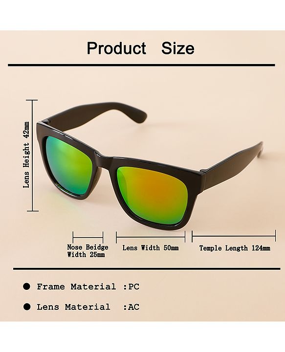 Babyhug Free Size Solid Color Sunglasses - Black & Red