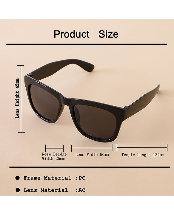 Babyhug Free Size Solid Color Sunglasses - Black & Red