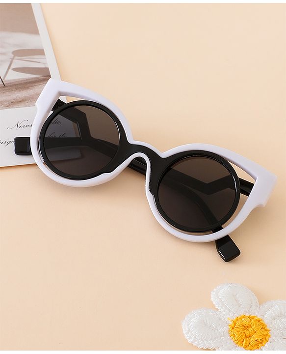 Babyhug Free Size Solid Color Sunglasses - Black & White