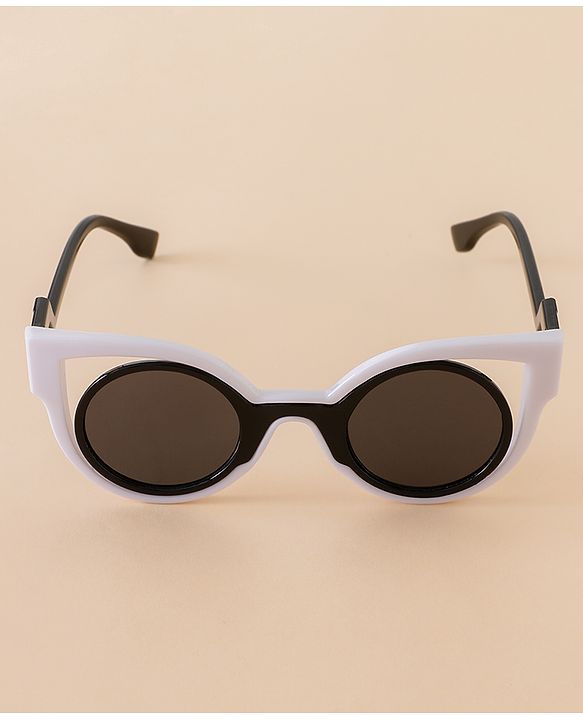 Babyhug Free Size Solid Color Sunglasses - Black & White