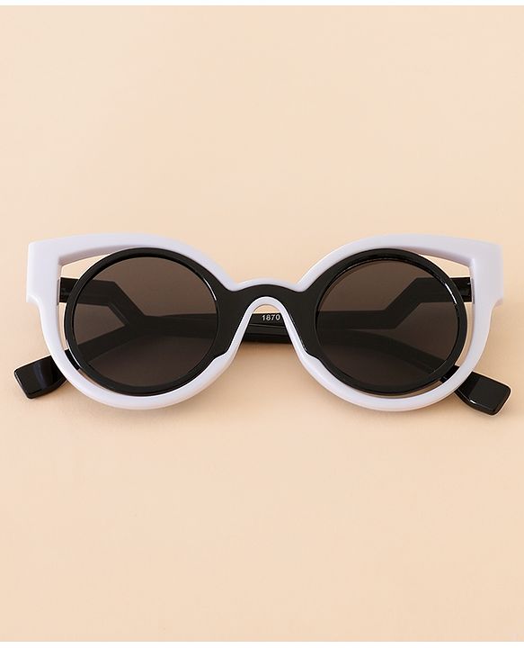 Babyhug Free Size Solid Color Sunglasses - Black & White