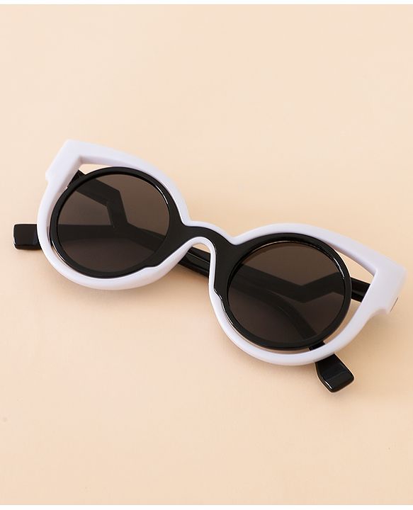 Babyhug Free Size Solid Color Sunglasses - Black & White
