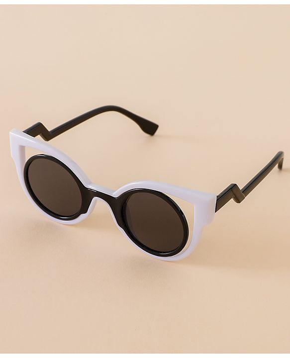 Babyhug Free Size Solid Color Sunglasses - Black & White