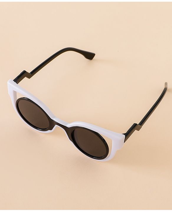 Babyhug Free Size Solid Color Sunglasses - Black & White