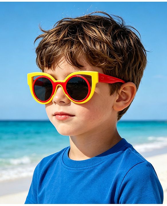 Babyhug Free Size Solid Color Sunglasses - Black & White