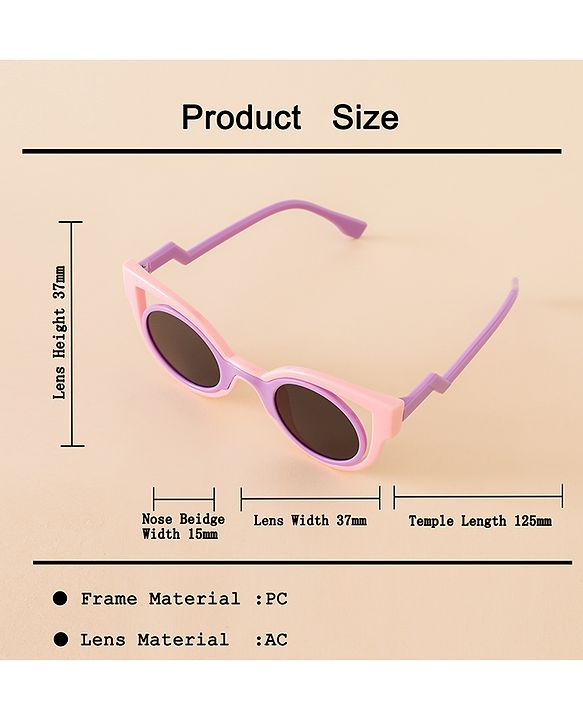 Babyhug Free Size Solid Color Sunglasses - Black & White