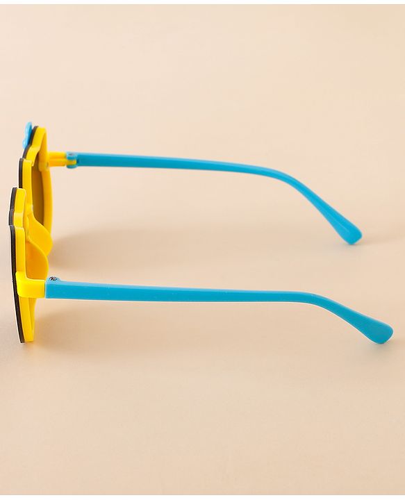 Babyhug Solid Coloured Sunglasses With Bow Applique - Black & Blue