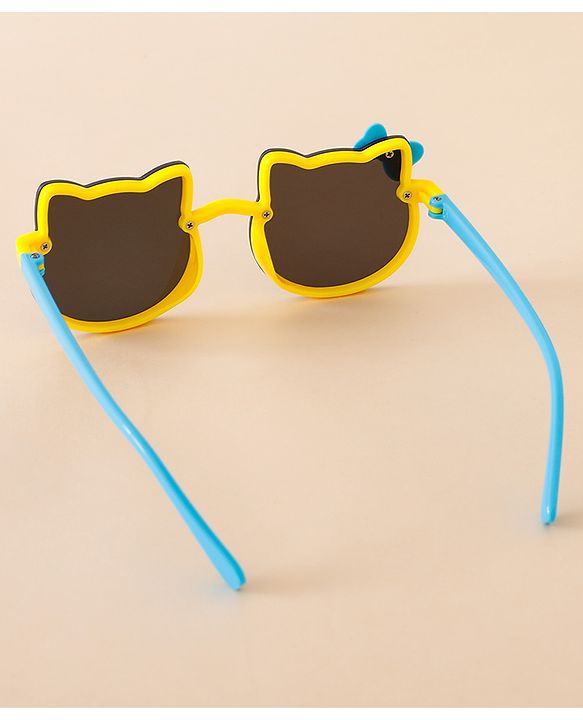 Babyhug Solid Coloured Sunglasses With Bow Applique - Black & Blue