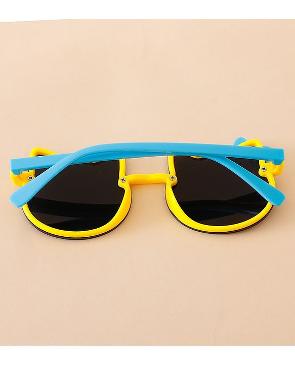 Babyhug Solid Coloured Sunglasses With Bow Applique - Black & Blue
