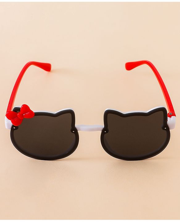 Babyhug Solid Coloured Sunglasses With Bow Applique - Black & Blue