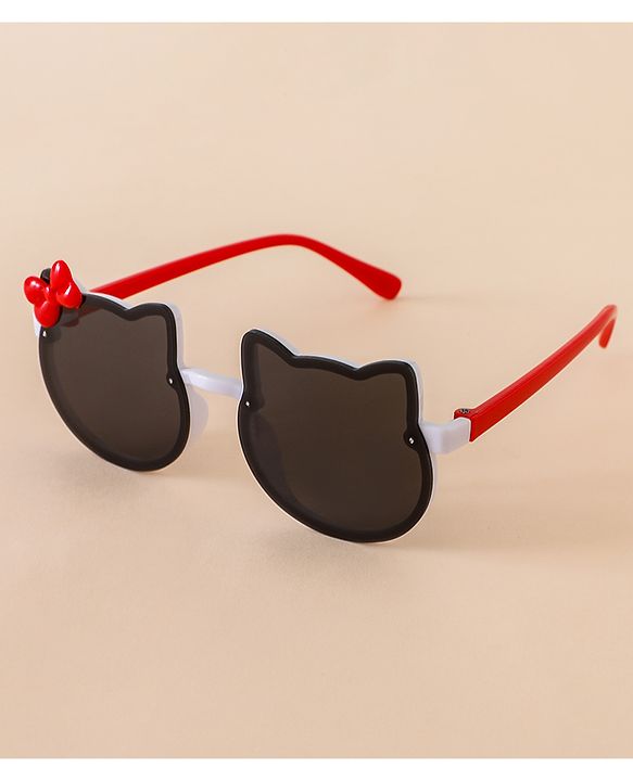 Babyhug Solid Coloured Sunglasses With Bow Applique - Black & Blue