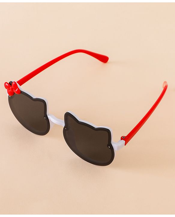 Babyhug Solid Coloured Sunglasses With Bow Applique - Black & Blue
