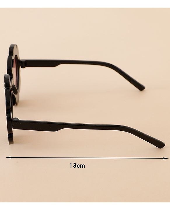 Babyhug Free Size Solid Color Floral Shaped Sunglasses - Red