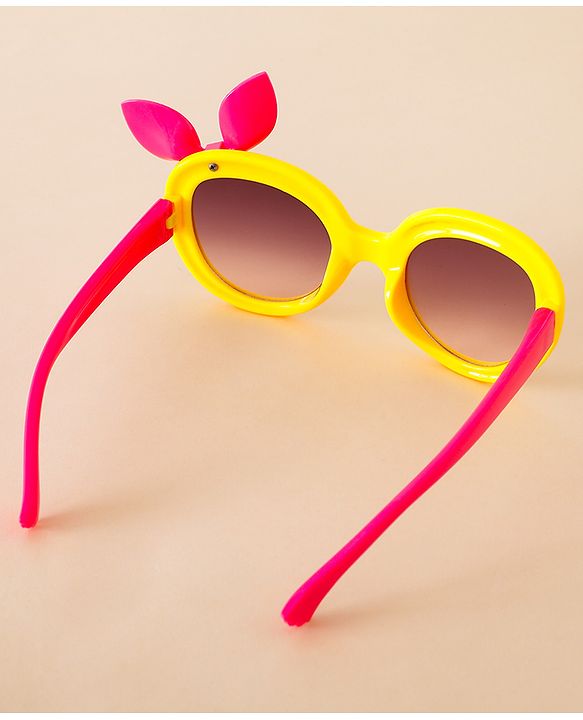 Babyhug Solid Coloured Sunglasses With Bow Applique - Black & Red