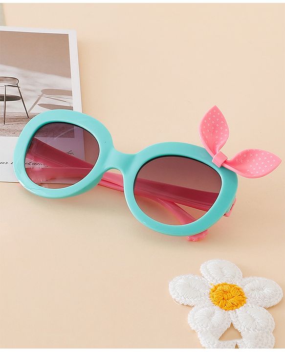 Babyhug Solid Coloured Sunglasses With Bow Applique - Black & Red
