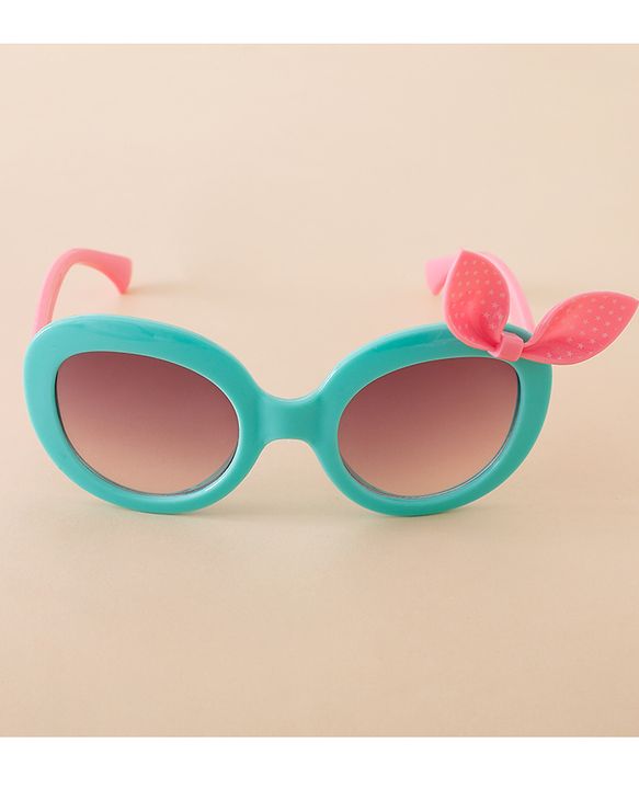 Babyhug Solid Coloured Sunglasses With Bow Applique - Black & Red
