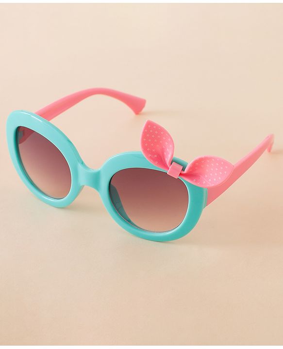 Babyhug Solid Coloured Sunglasses With Bow Applique - Black & Red