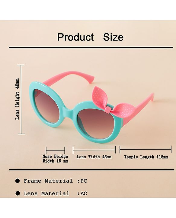 Babyhug Solid Coloured Sunglasses With Bow Applique - Black & Red