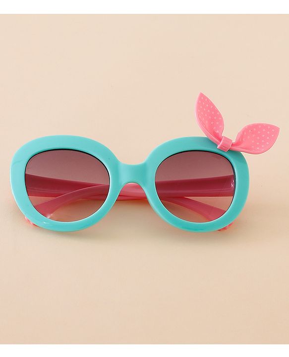 Babyhug Solid Coloured Sunglasses With Bow Applique - Black & Red