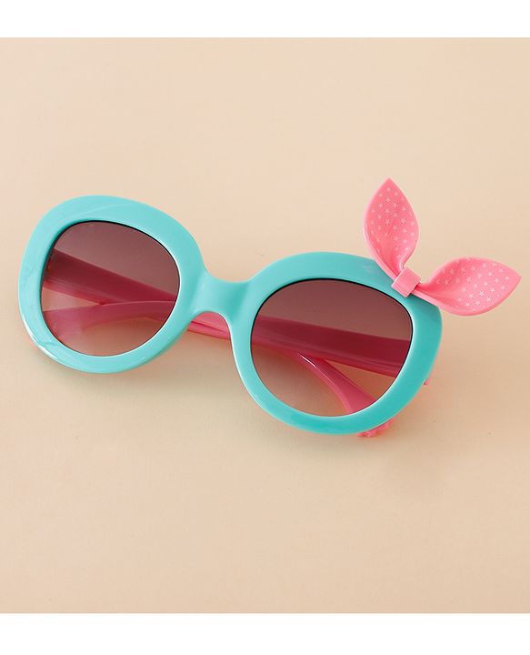 Babyhug Solid Coloured Sunglasses With Bow Applique - Black & Red
