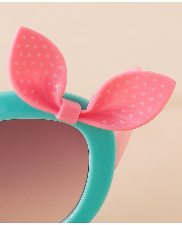 Babyhug Solid Coloured Sunglasses With Bow Applique - Black & Red