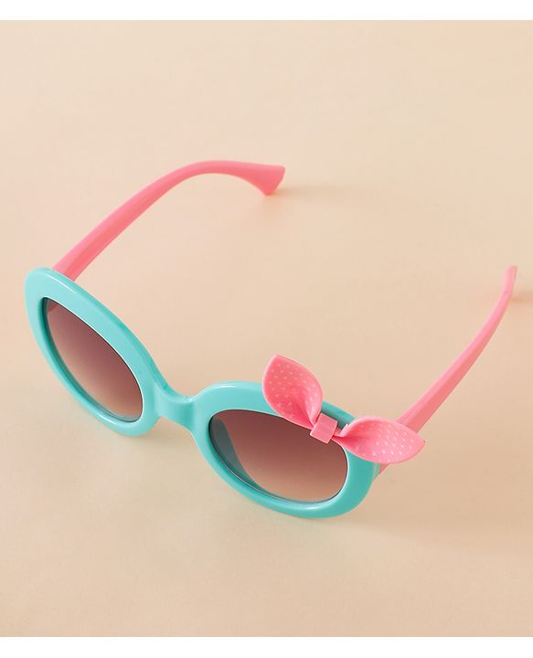 Babyhug Solid Coloured Sunglasses With Bow Applique - Black & Red