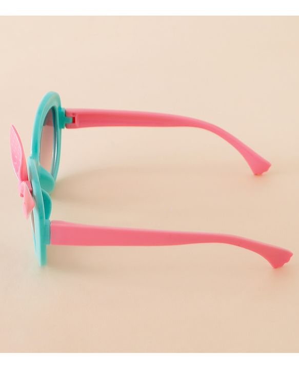 Babyhug Solid Coloured Sunglasses With Bow Applique - Black & Red
