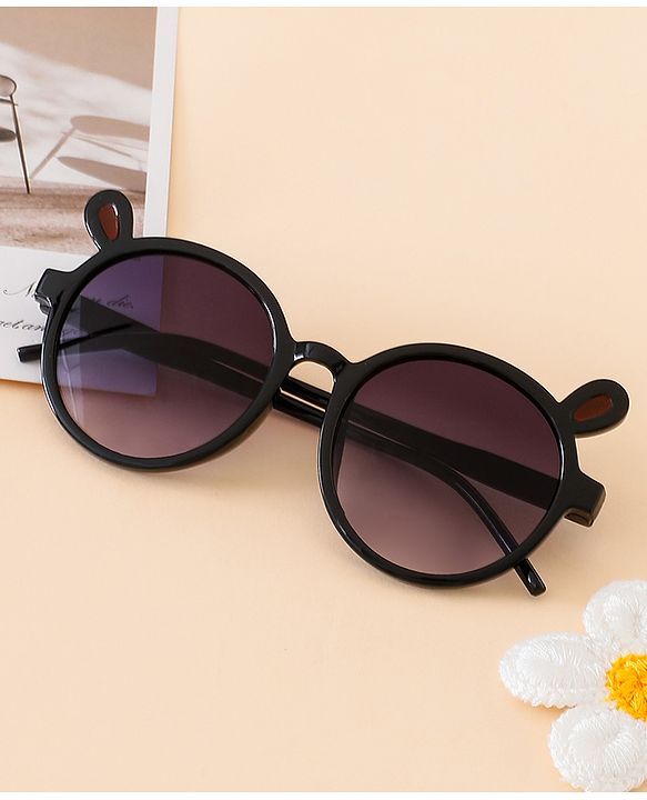 Babyhug Solid Coloured Sunglasses With Applique - Black