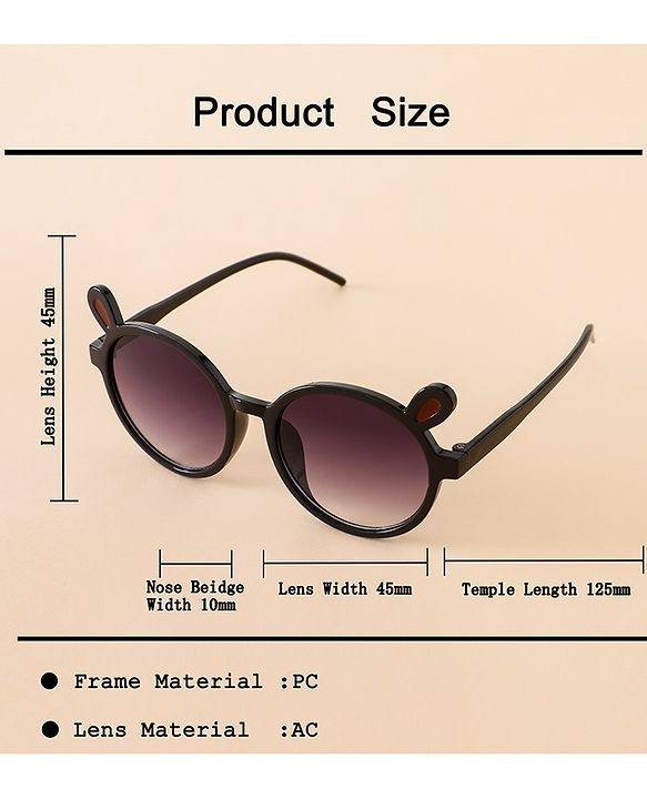 Babyhug Solid Coloured Sunglasses With Applique - Black