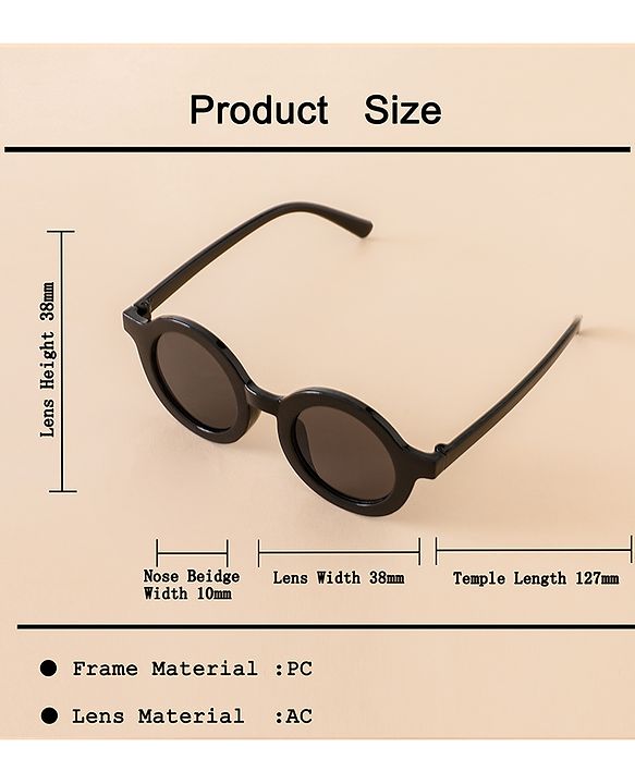 Babyhug Free Size Solid Color Sunglasses - Black