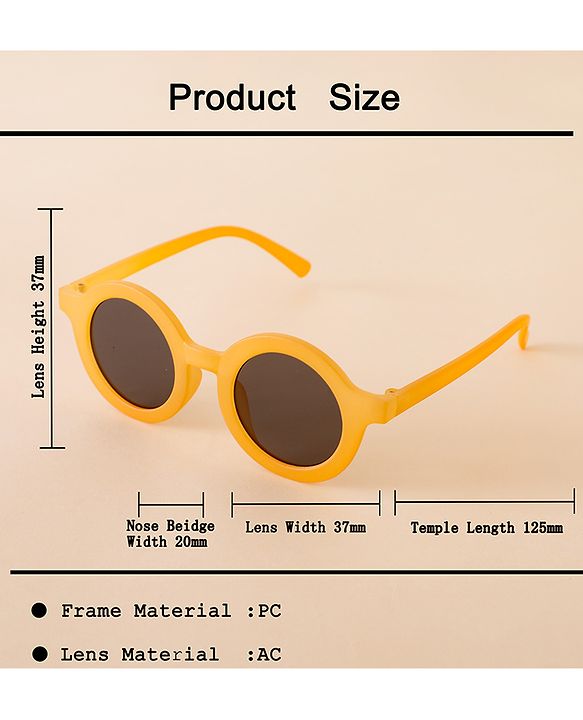 Babyhug Free Size Solid Color Sunglasses - Black
