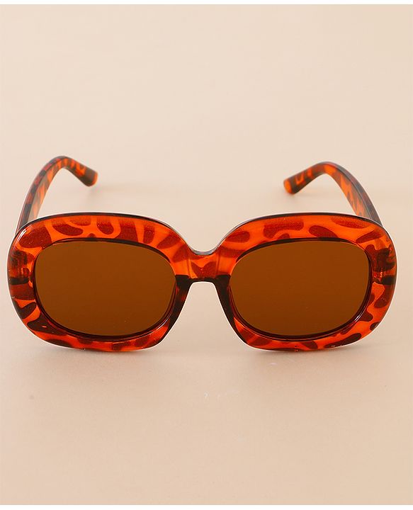 Babyhug Free Size Leopard Print Sunglasses  - Brown