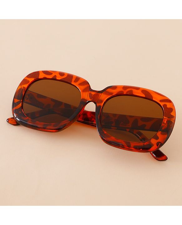 Babyhug Free Size Leopard Print Sunglasses  - Brown