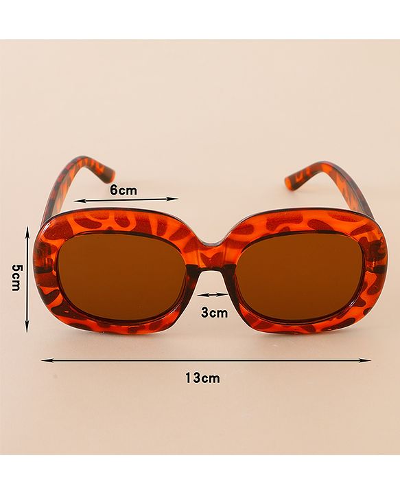 Babyhug Free Size Leopard Print Sunglasses  - Brown