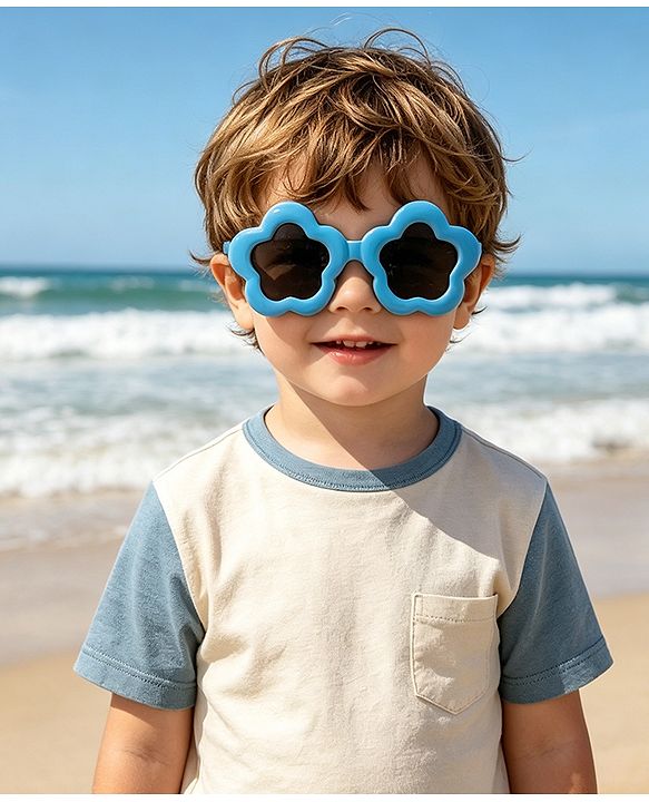 Babyhug Free Size Star Shaped Sunglasses - Blue