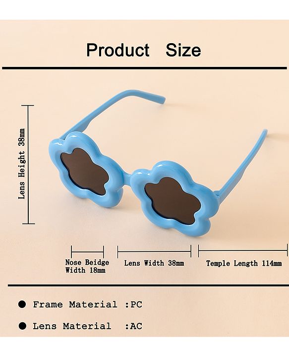 Babyhug Free Size Star Shaped Sunglasses - Blue