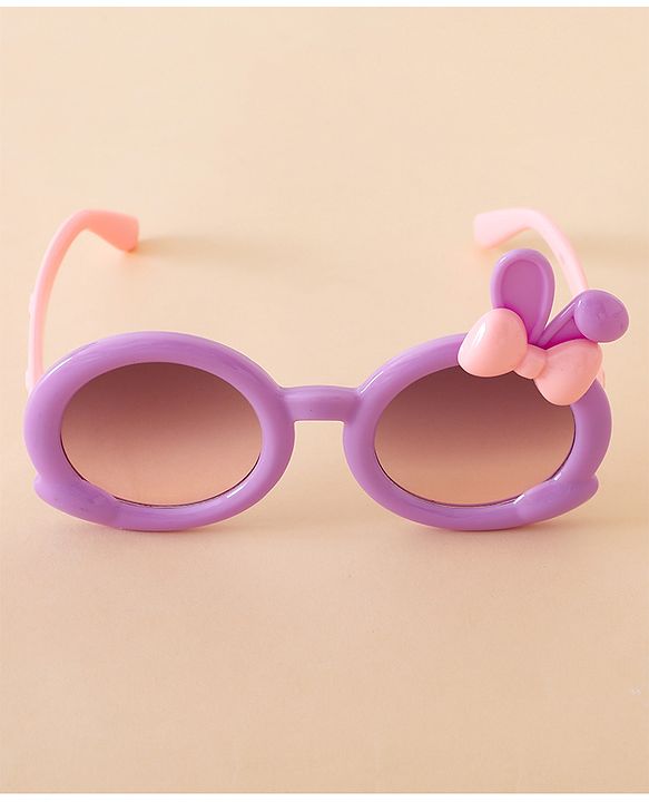 Babyhug Solid Coloured  Sunglasses With Applique - Purple