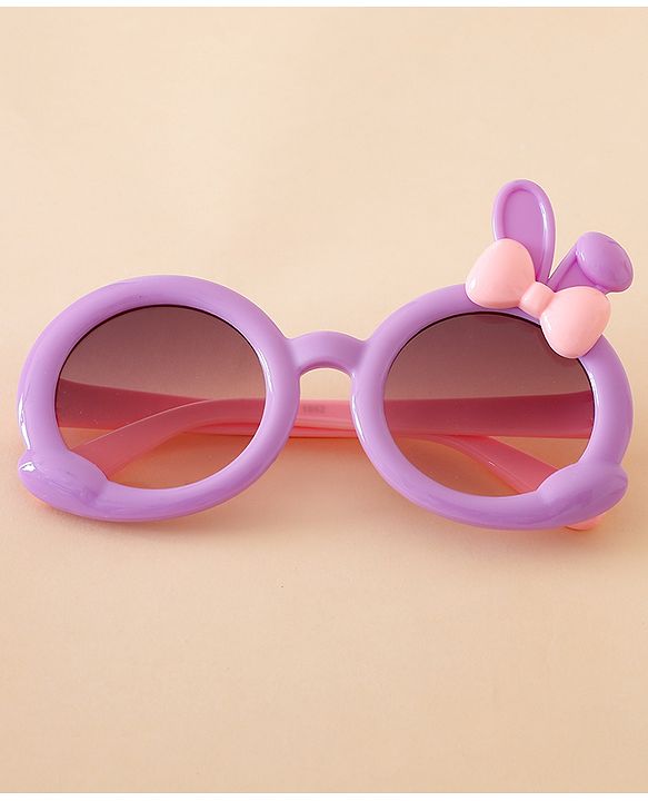Babyhug Solid Coloured  Sunglasses With Applique - Purple