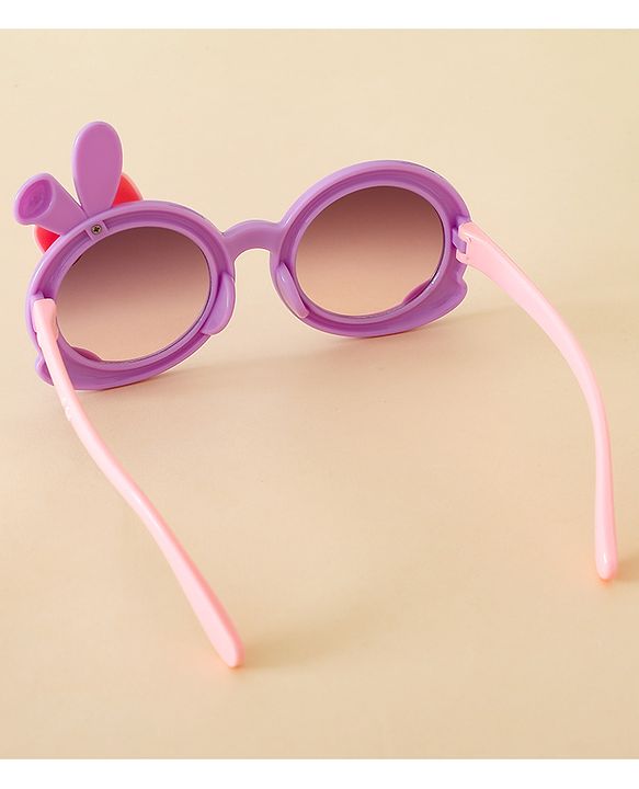 Babyhug Solid Coloured  Sunglasses With Applique - Purple