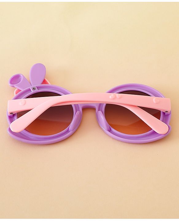 Babyhug Solid Coloured  Sunglasses With Applique - Purple