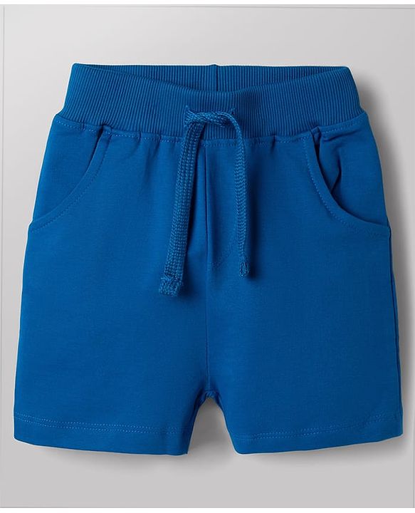 Babyhug Single Jersey Knit Half Sleeves Striped T-Shirt & Shorts Set New York Print - Red & Blue