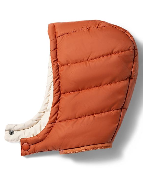 Babyhug Woven Full Sleeves Hooded Padded Jacket with Camping Patch - Brown