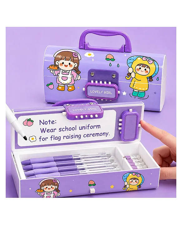 Invite Enterprise Multi-Layer Password Lock Pencil Box for Kids